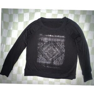 Black Graphic Women's Top